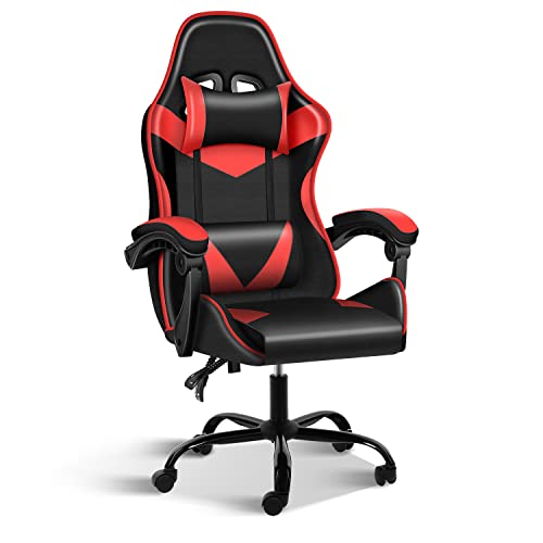 Racing-Inspired Ergonomic Gaming Chair - Red/Black