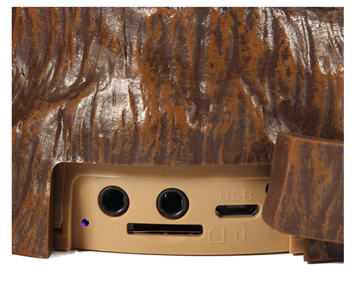 Portable Bluetooth Mini Speaker with Subwoofer - Outdoor Wood-Style Design