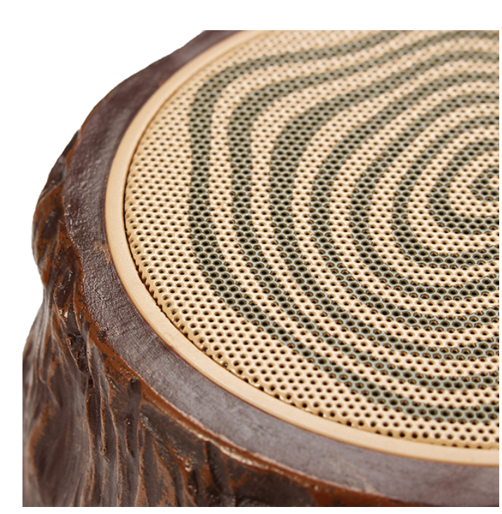 Portable Bluetooth Mini Speaker with Subwoofer - Outdoor Wood-Style Design