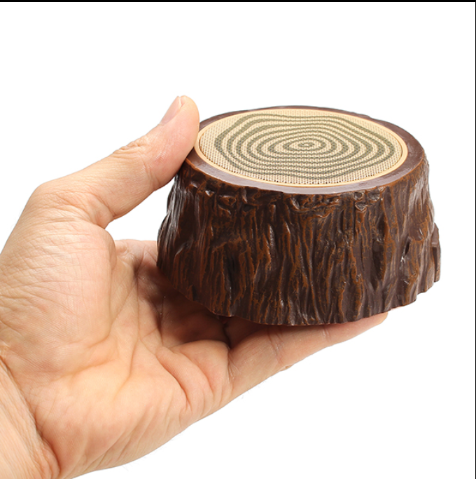 Portable Bluetooth Mini Speaker with Subwoofer - Outdoor Wood-Style Design