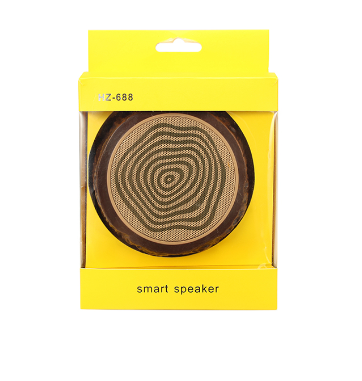 Portable Bluetooth Mini Speaker with Subwoofer - Outdoor Wood-Style Design