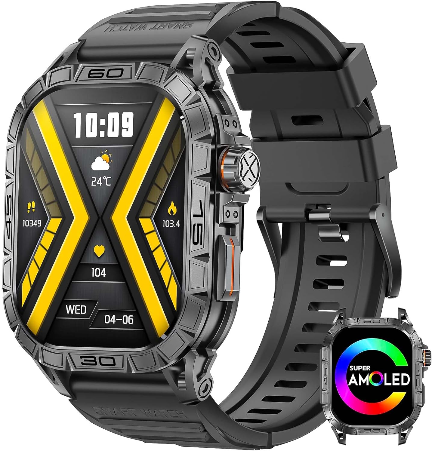 NEKTOM K63 Rugged Tactical Smartwatch - Military-Grade Outdoor Companion