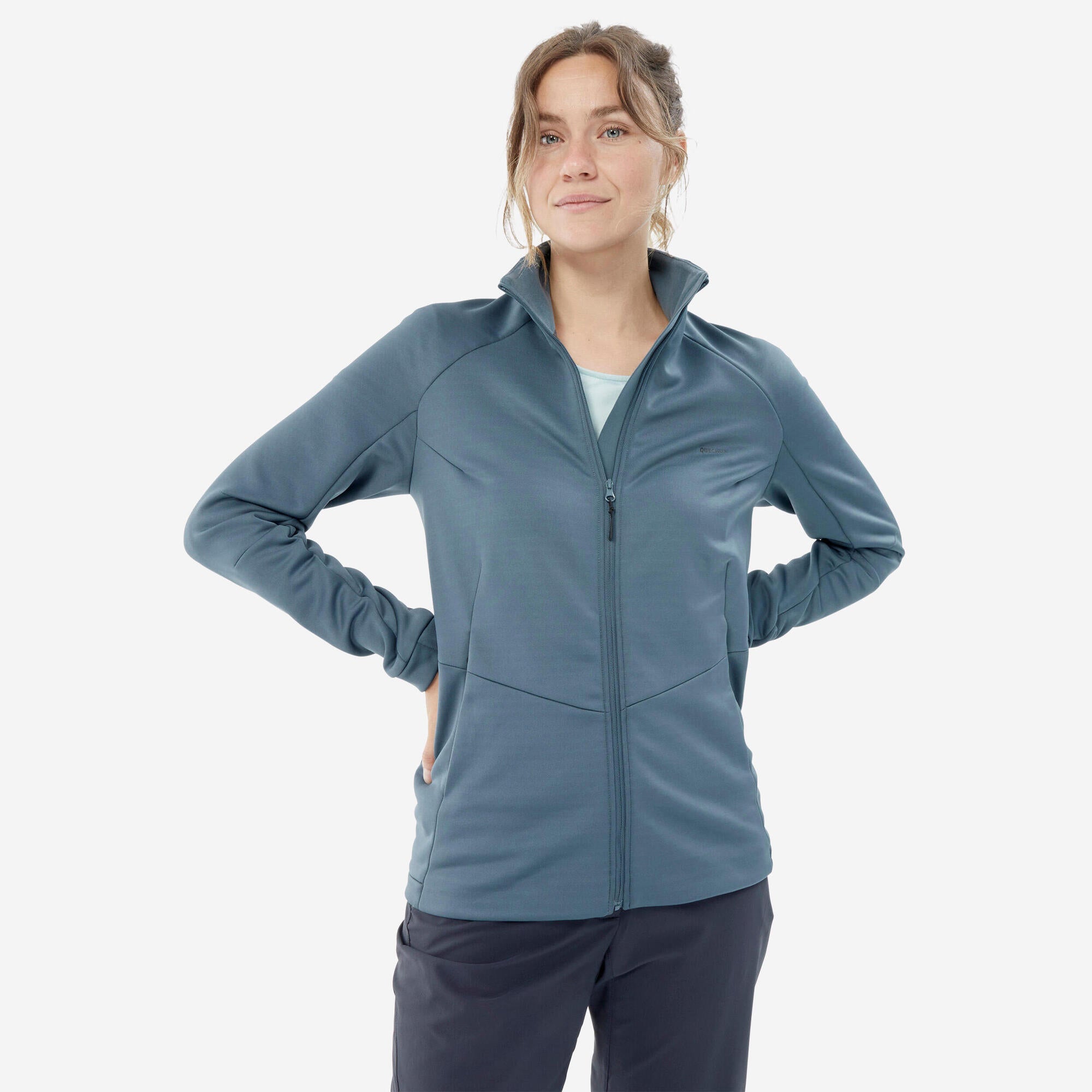 Women's Mont Blanc-Inspired Stretch Fleece Jacket for Hiking - MH520