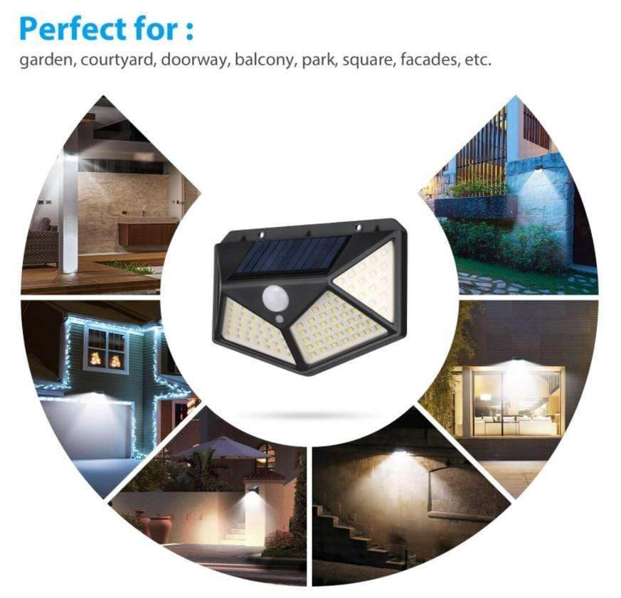 2-Pack Solar Motion Sensor Lights for Outdoor Security