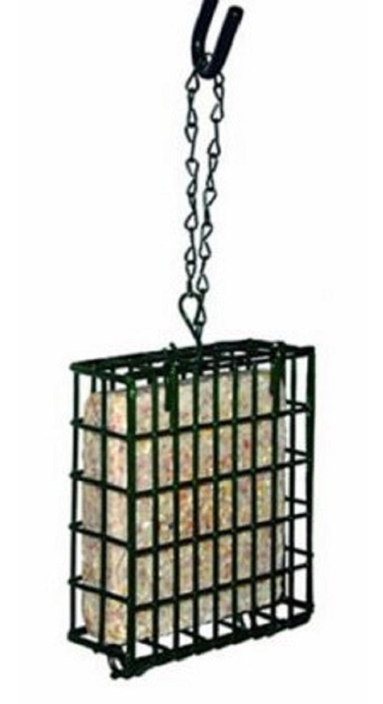 Premium Suet Cake Bird Feeder with Cage Grid for Attracting Wildlife