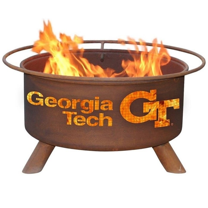 Georgia Tech F212 Steel Fire Pit - Rust Patina Finish, Outdoor Gathering Essential