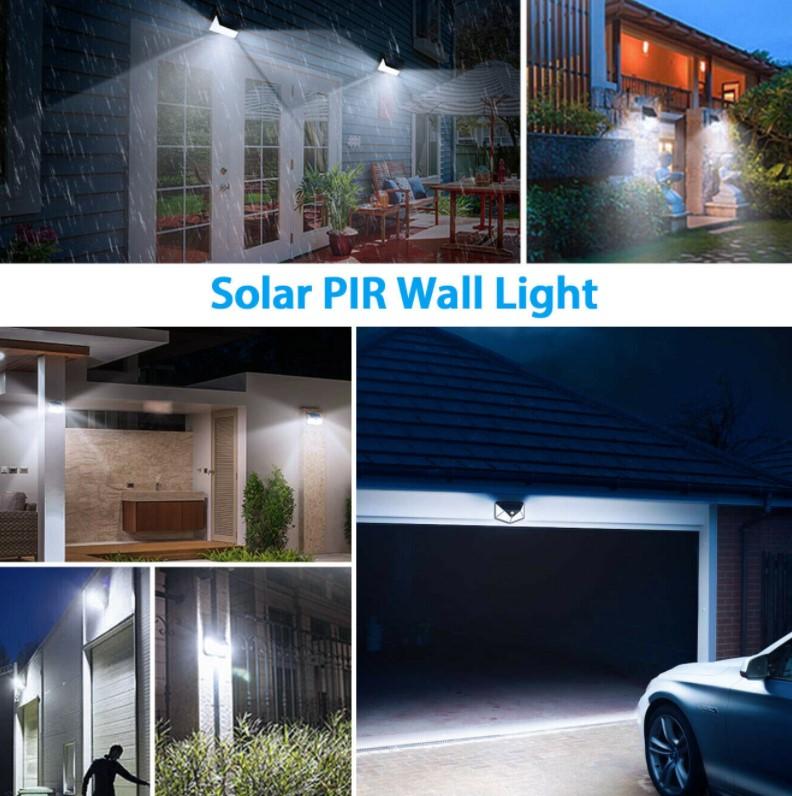 2-Pack Solar Motion Sensor Lights for Outdoor Security