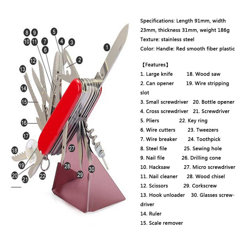 Swiss Tech 30-in-1 Multi-Tool Knife - Ultimate Outdoor and Everyday Companion