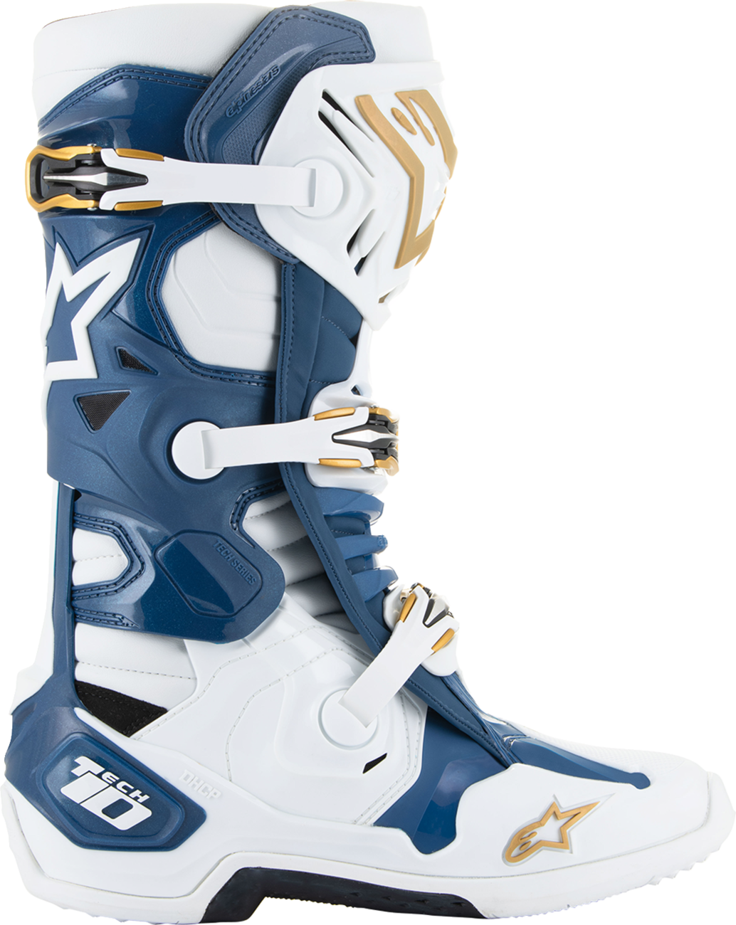 Alpinestars Arlington LE Tech 10 Motorcycle Boots - White/Blue/Gold - US 8