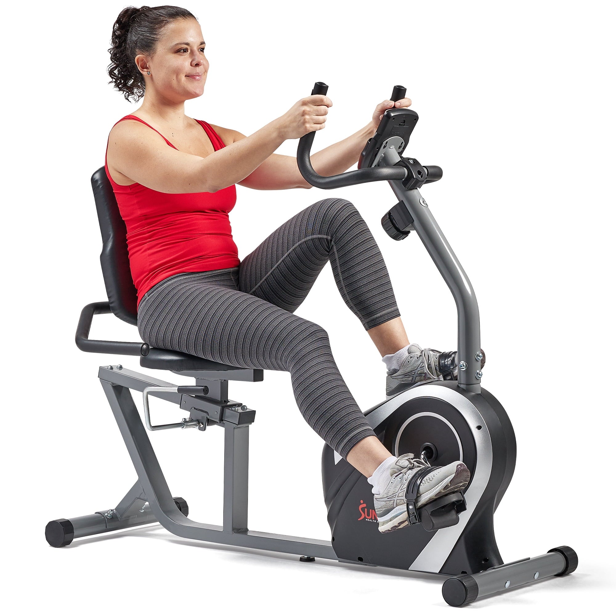 Sunny Health & Fitness SF-RB4616S Magnetic Recumbent Bike with Adjustable Seat and Tension Control