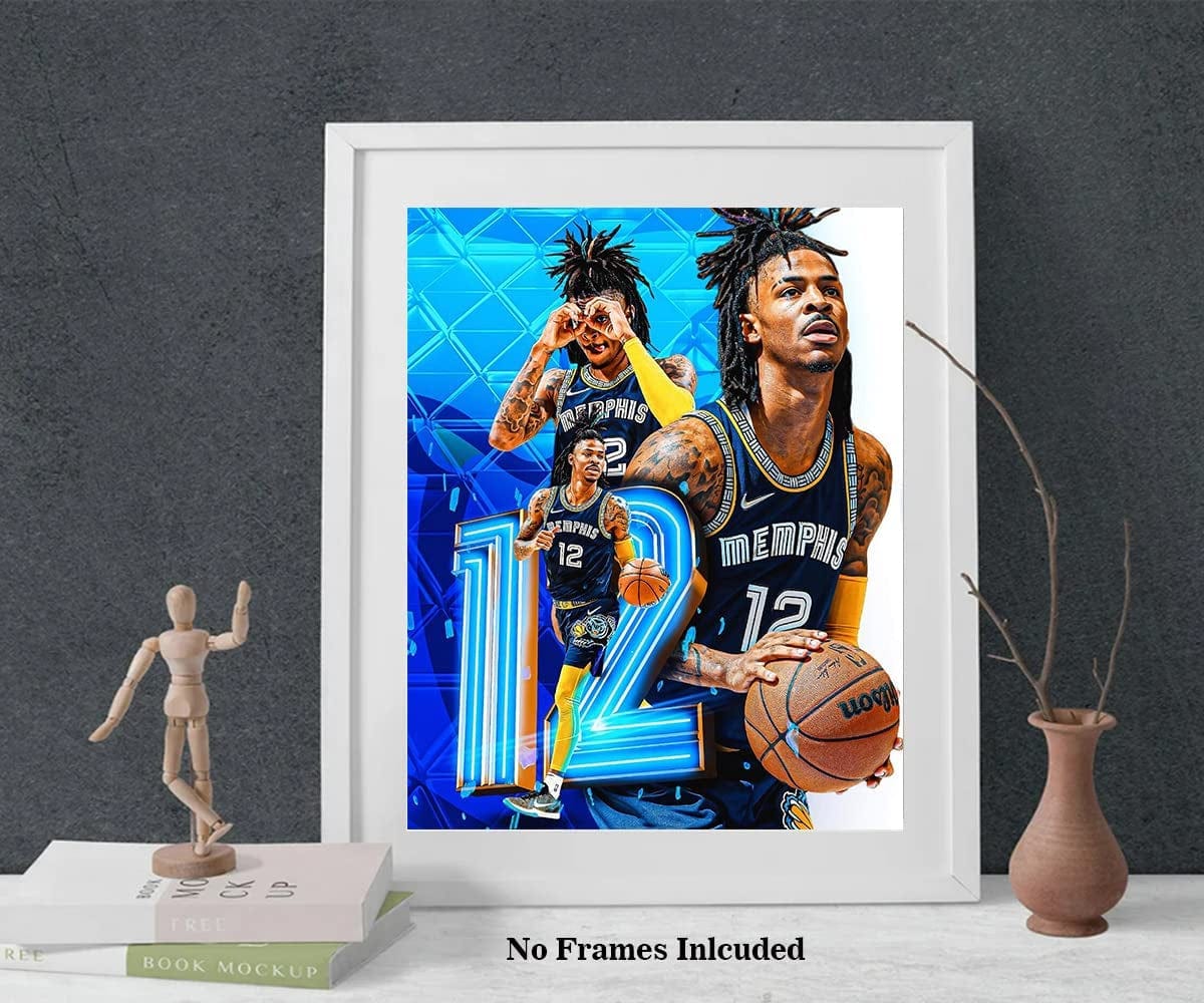 Ja Morant Basketball Art Posters, Unframed 8x10 Prints for Sports Enthusiasts