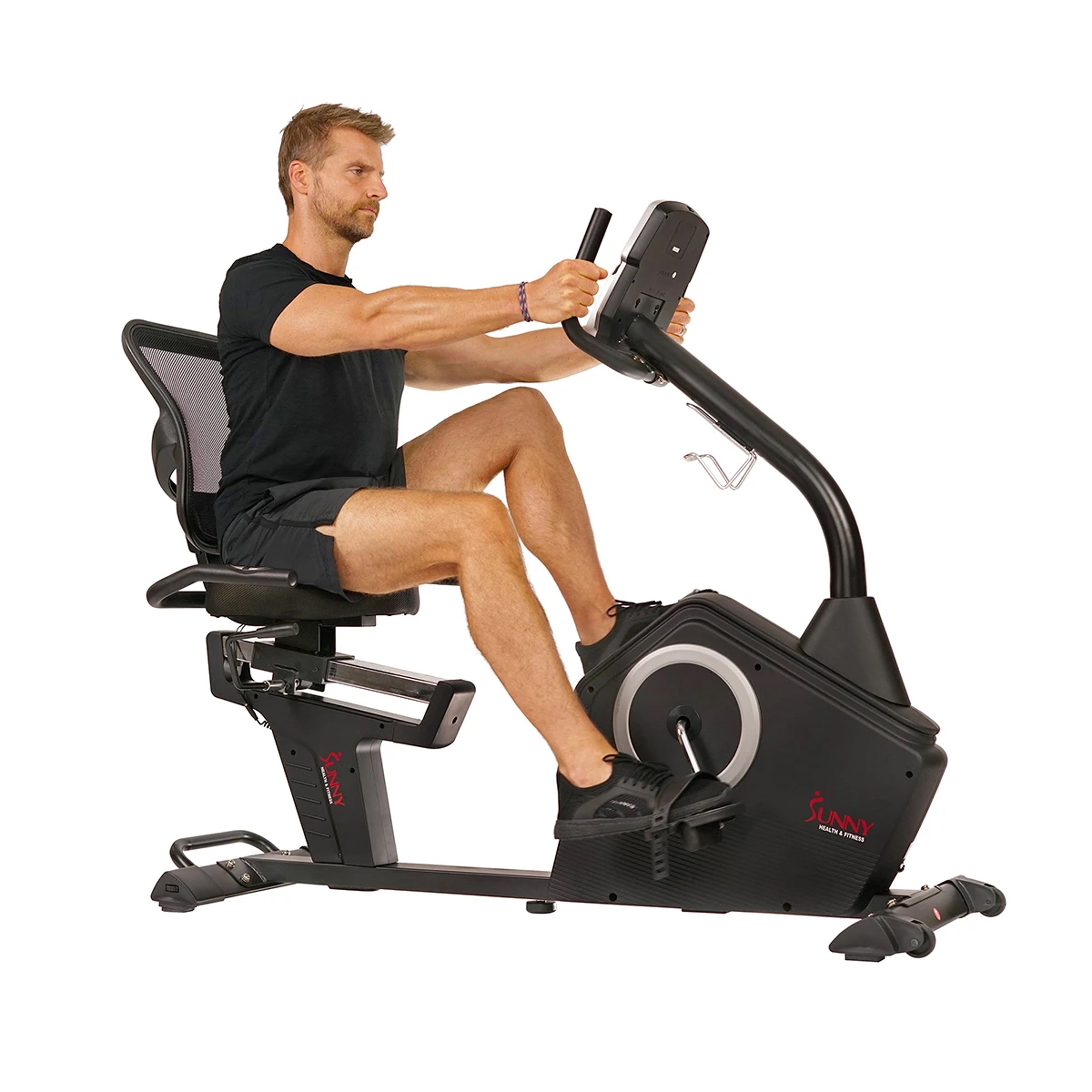 Sunny Health & Fitness SF-RB4850 Recumbent Bike - Comfortable, Programmable, and High-Intensity Workout