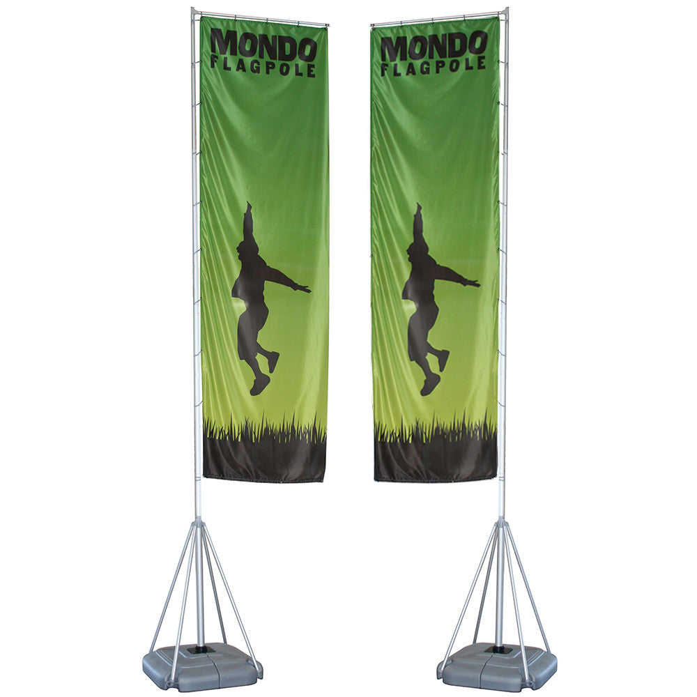 17ft Outdoor Mondo Flagpole Banner Stand with Custom Print