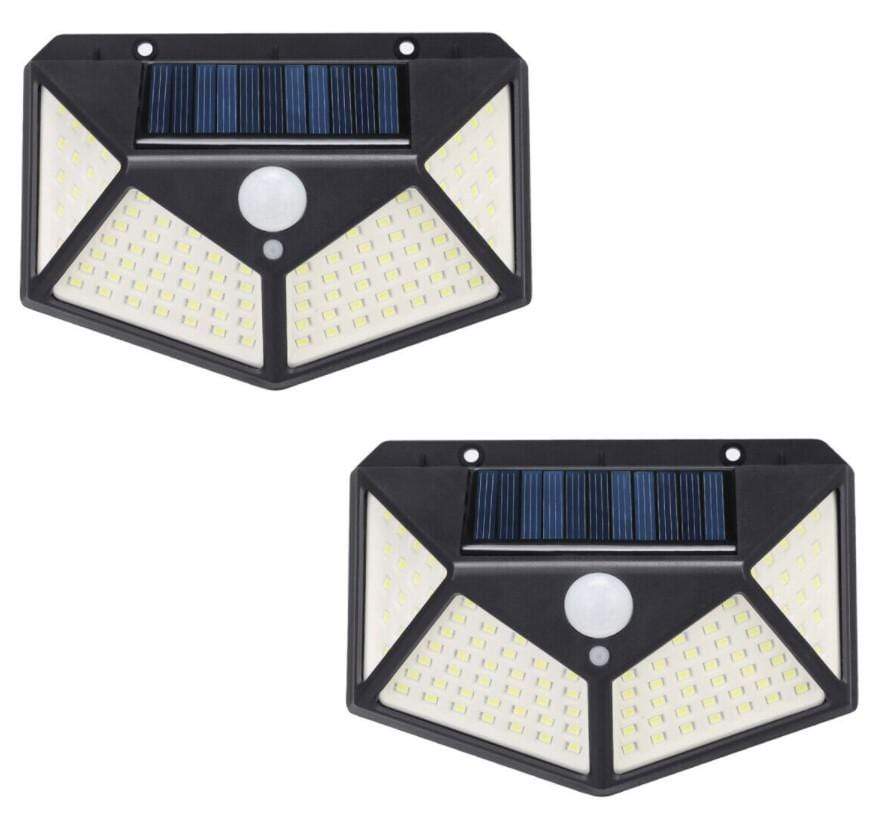 2-Pack Solar Motion Sensor Lights for Outdoor Security