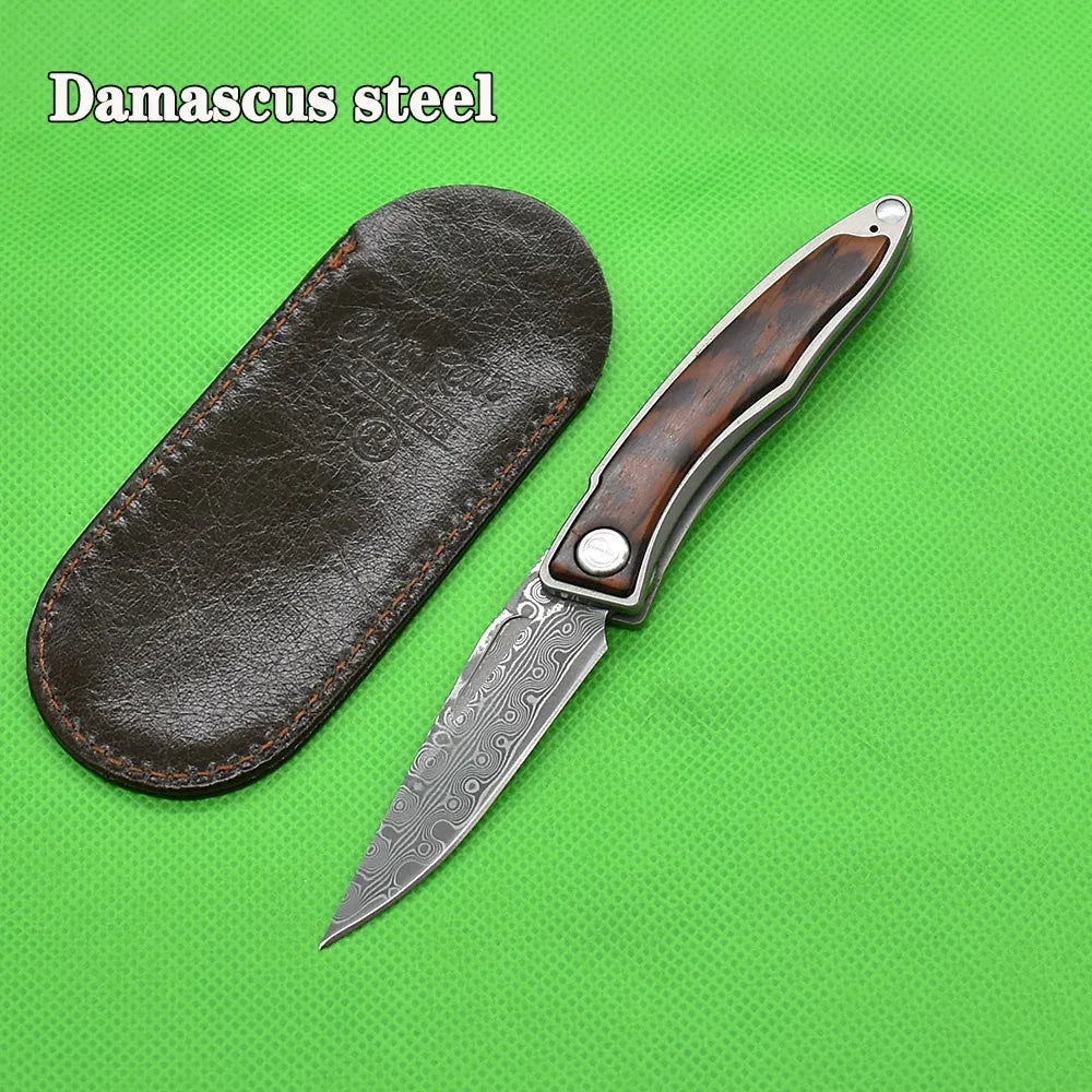 LUOKESIDIY M390 Steel Blade Folding Knife, Compact Outdoor EDC Tool