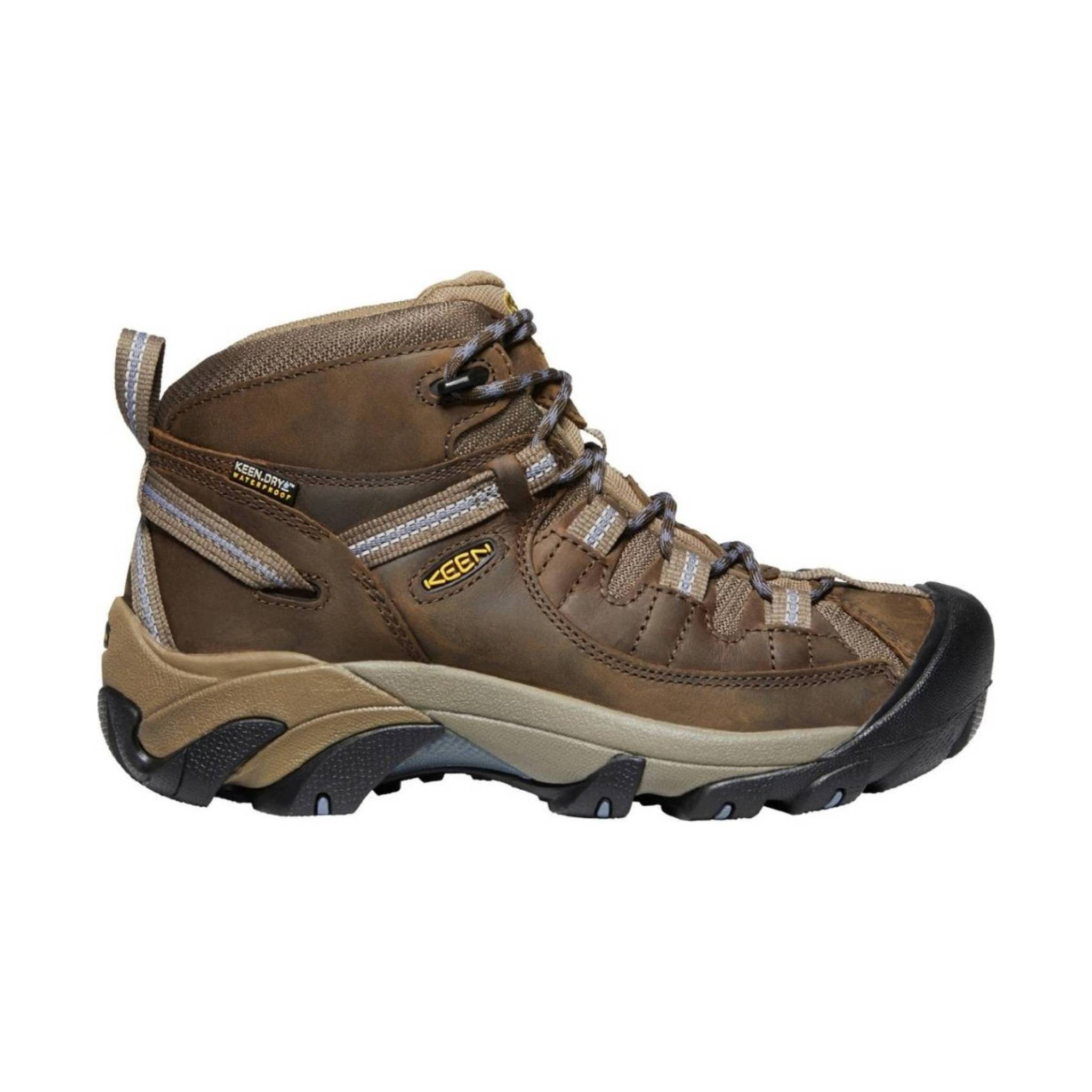 KEEN Women's Targhee II Mid Waterproof Hiking Boot - Black/Flint Stone