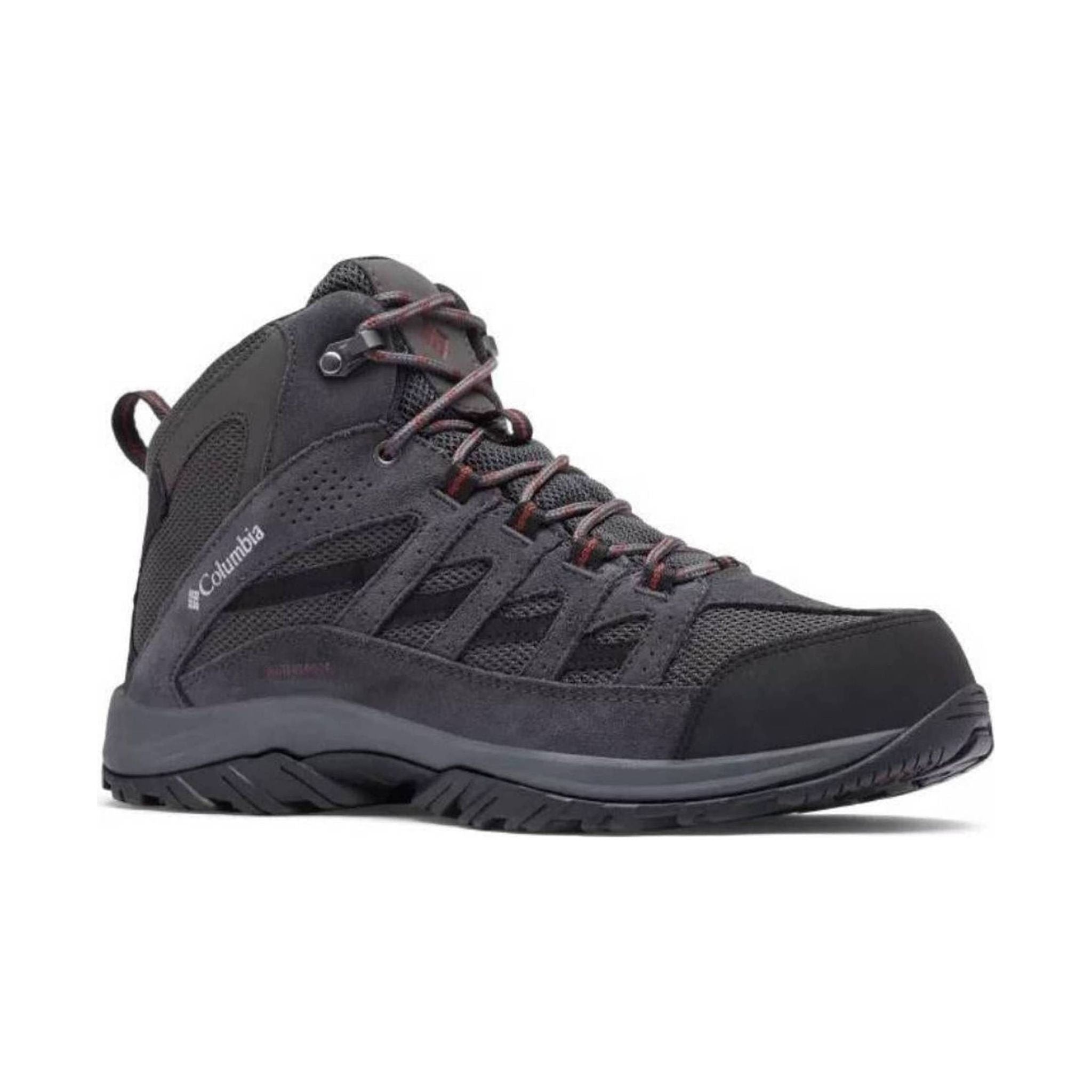 Columbia Men's Crestwood Waterproof Hiking Boots - Dark Grey/Deep Rust