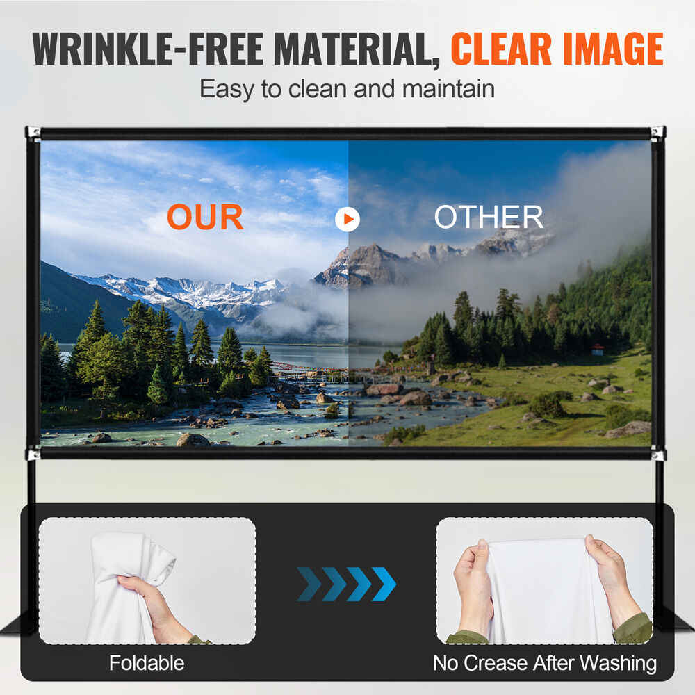 VEVOR Portable Outdoor Movie Screen with Stand