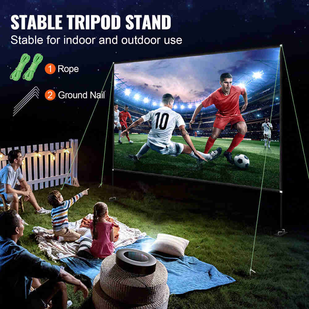 VEVOR Portable Outdoor Movie Screen with Stand