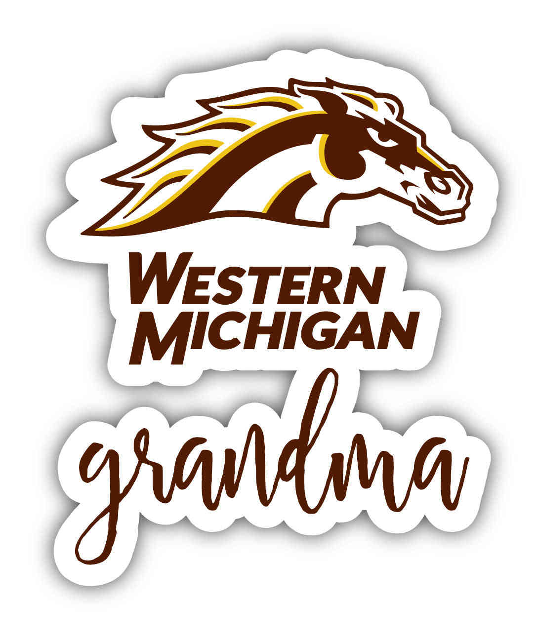 Western Michigan University Proud Grandpa NCAA Vinyl Decal - Durable School Spirit Sticker