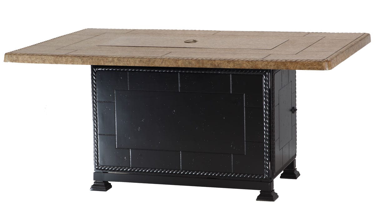 Gensun - Paradise 38X 56 Rectangular Gas Fire Pit Table with Base | 1068GTC7
