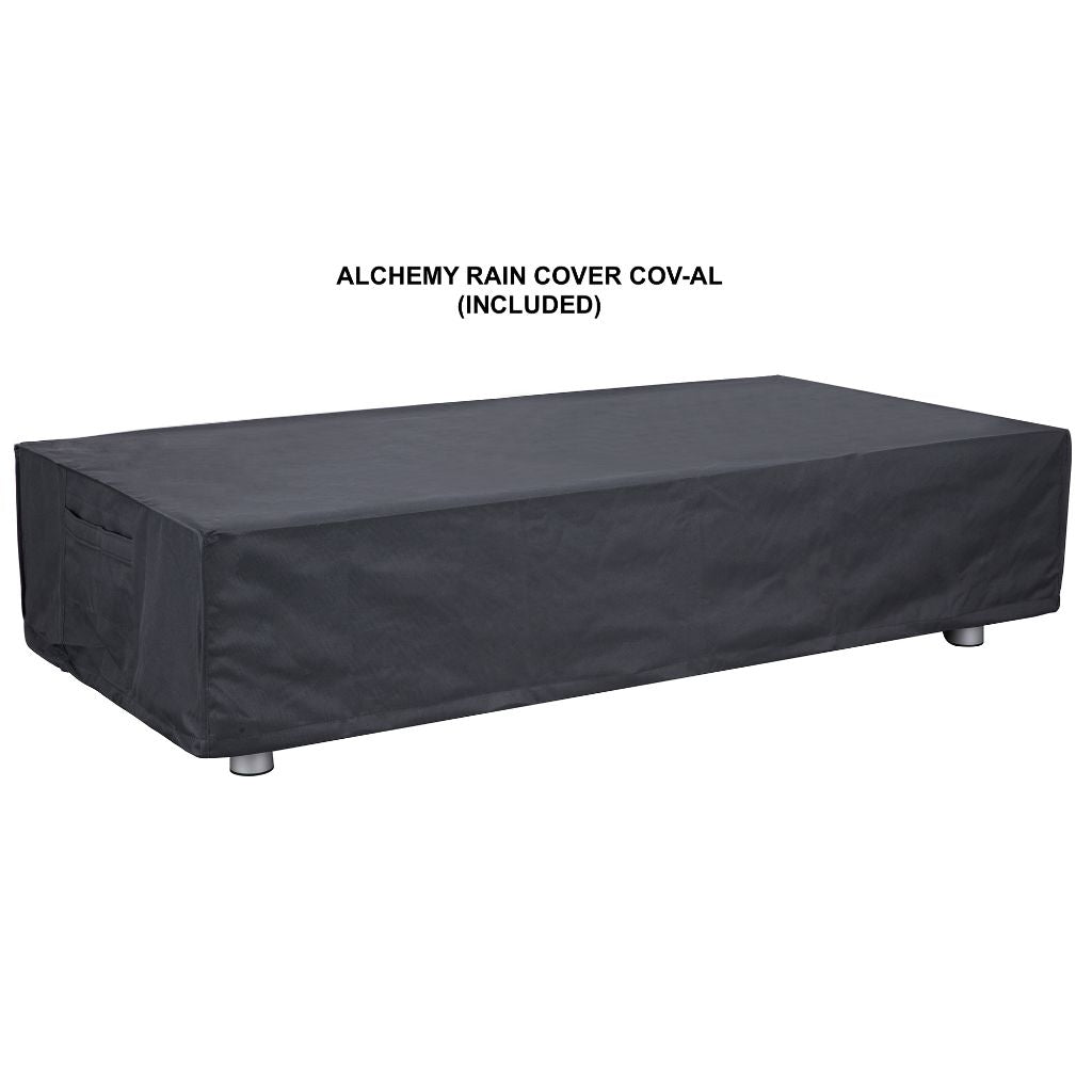 PyroMania Alchemy 60 Rectangular Charcoal Outdoor Natural Gas Fire Pit Table