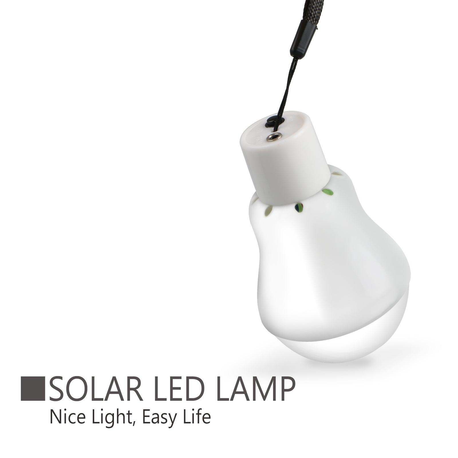 4Packs Portable Solar Powered LED Bulb Lights for Outdoor Activities
