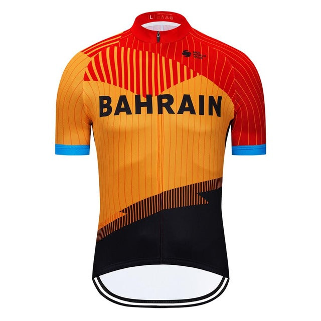 Team BAHRAIN Cycling Jersey Set for Men - Quick-Dry, Breathable & Comfortable