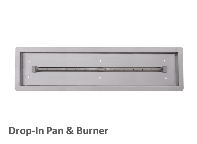 Rectangular Gas Fire Pit Kit - Ready-to-Finish - 96 x 24 x 24 by The Outdoor Plus