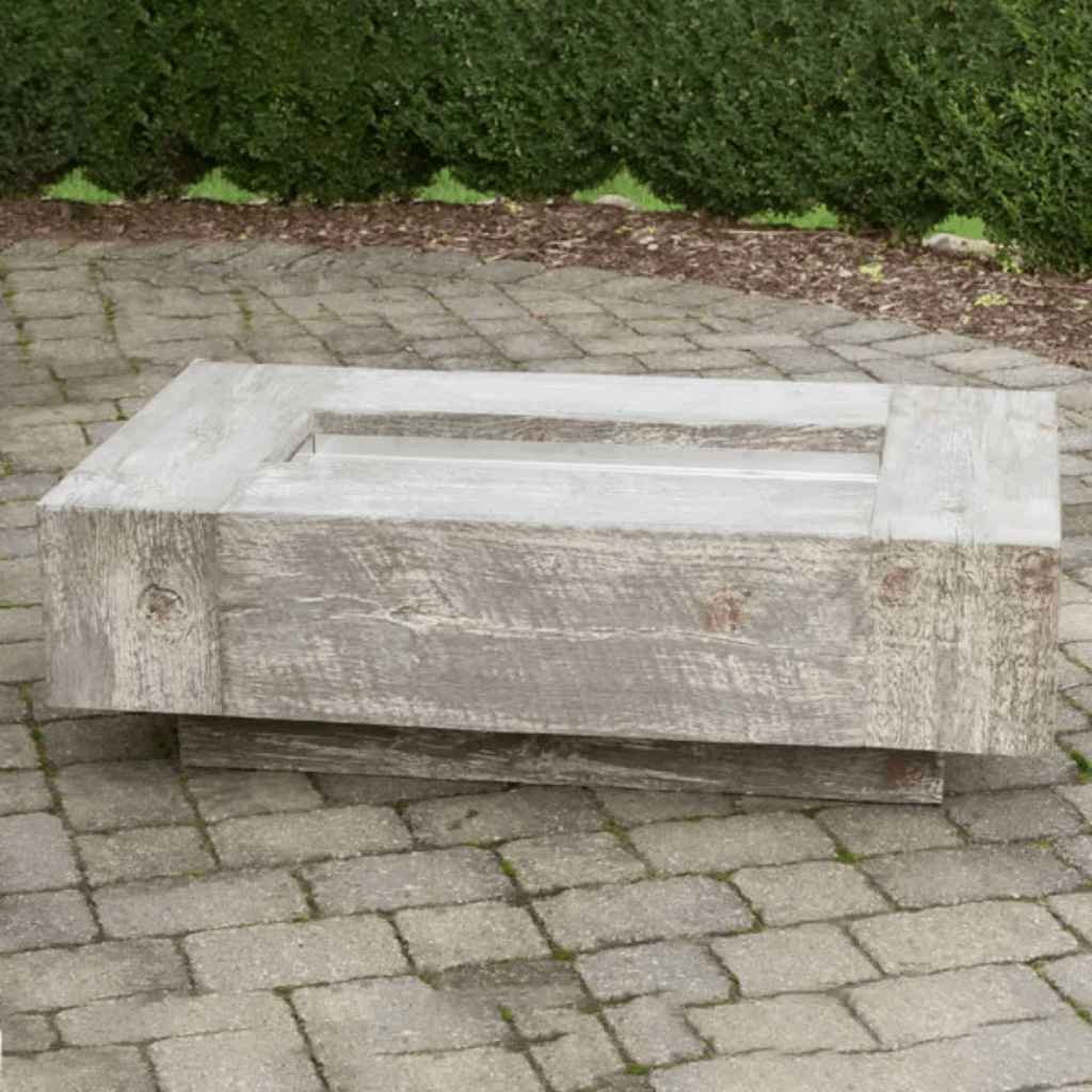The Outdoor Plus - Coronado GFRC Wood Grain Concrete Rectangle Gas Fire Pit 60