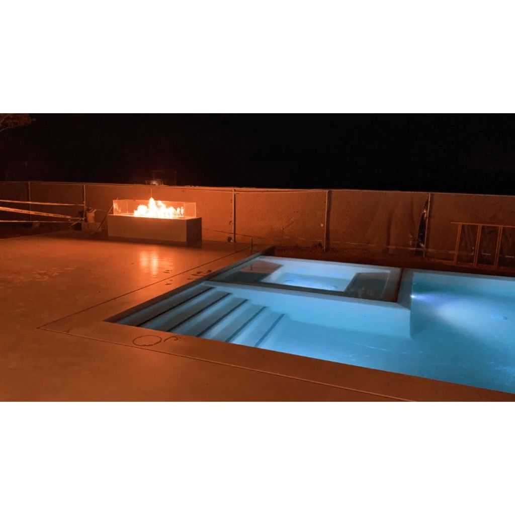 The Outdoor Plus - Cabo Linear GFRC Concrete Rectangle Natural Gas Fire Pit 90