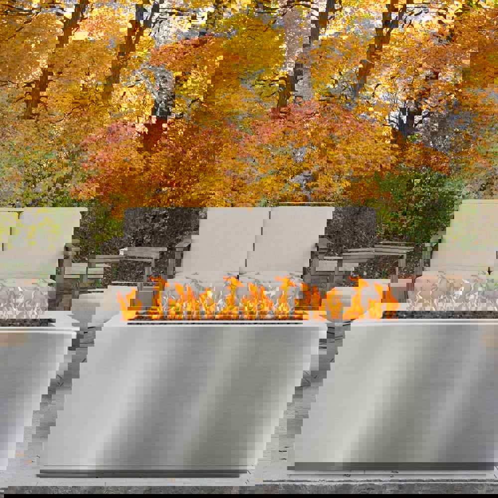 Top Fires Pismo Rectangular Stainless Steel Gas Fire Pit