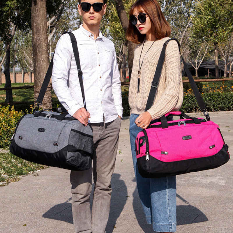 Large Capacity Travel Bag with Separate Shoe Compartment