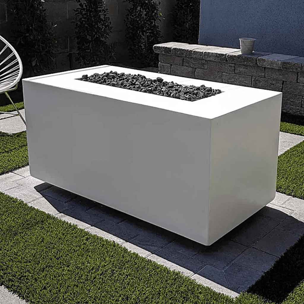 The Outdoor Plus - Pismo GFRC Concrete Rectangle Liquid Propane Fire Pit 48