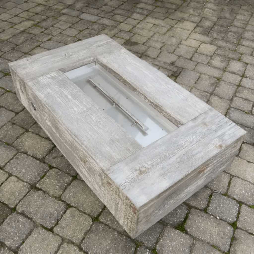 The Outdoor Plus - Coronado GFRC Wood Grain Concrete Rectangle Gas Fire Pit 60