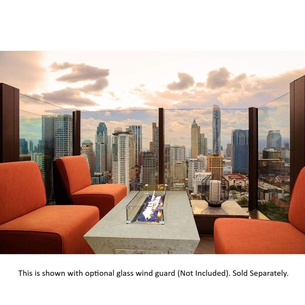 Athena 30x72 Olympus Rectangle Linear Gas Fire Pit Table