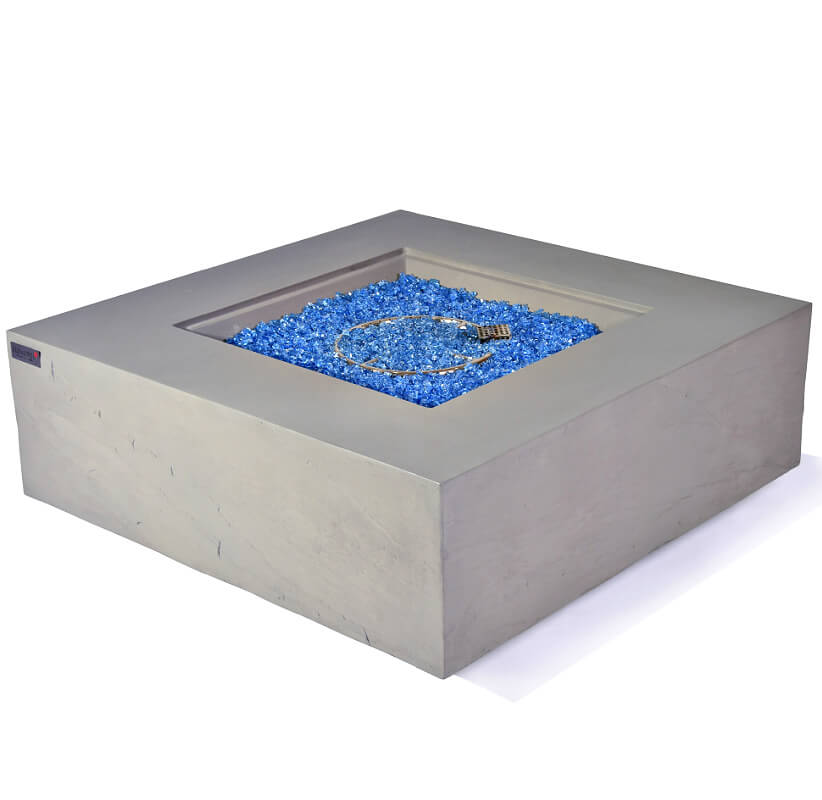 Elementi Capertee Square Concrete Fire Pit Table - OFG411SG