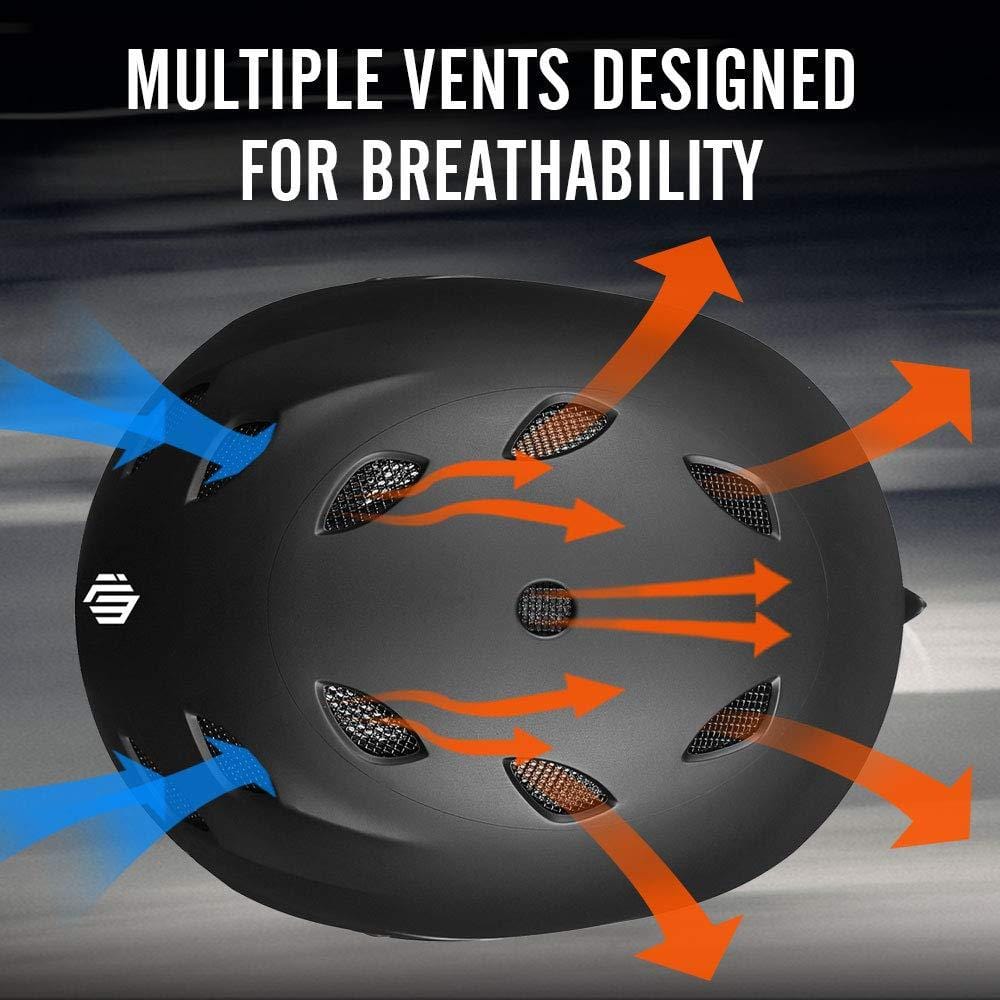 ILM Ski Helmet for Men & Women - ASTM Certified, Adjustable, Ventilated (Black, L)