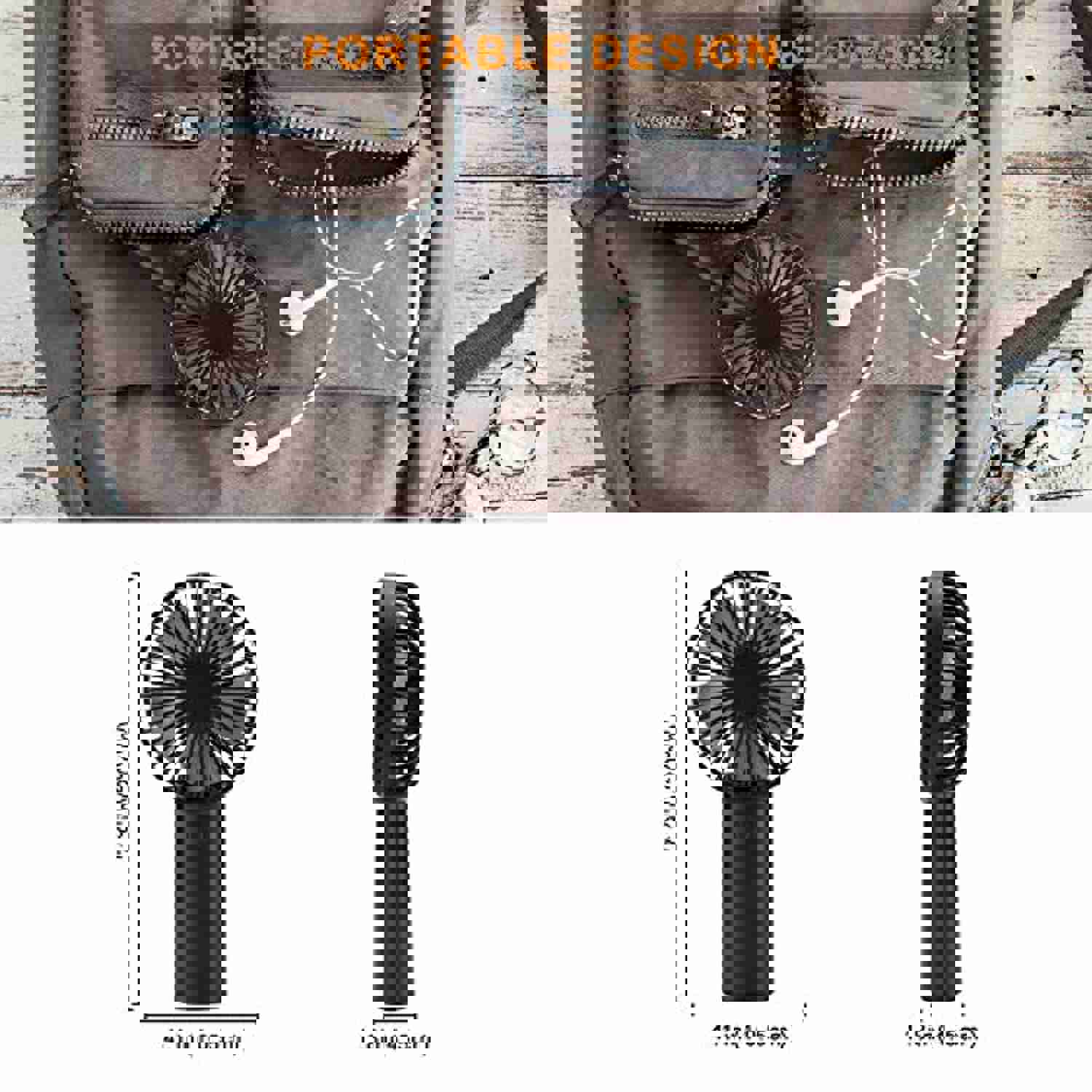 NYHNHY Portable Handheld Fan with 4000mAh Battery for Outdoor Activities