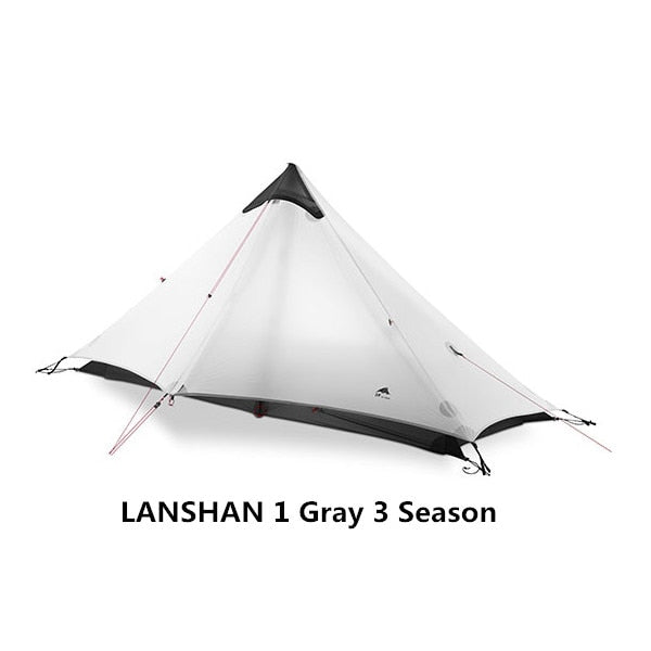 LanShan 2 3F UL GEAR Ultralight Camping Tent for 1-2 Persons, 3-4 Season, 15D Silnylon Rodless Design