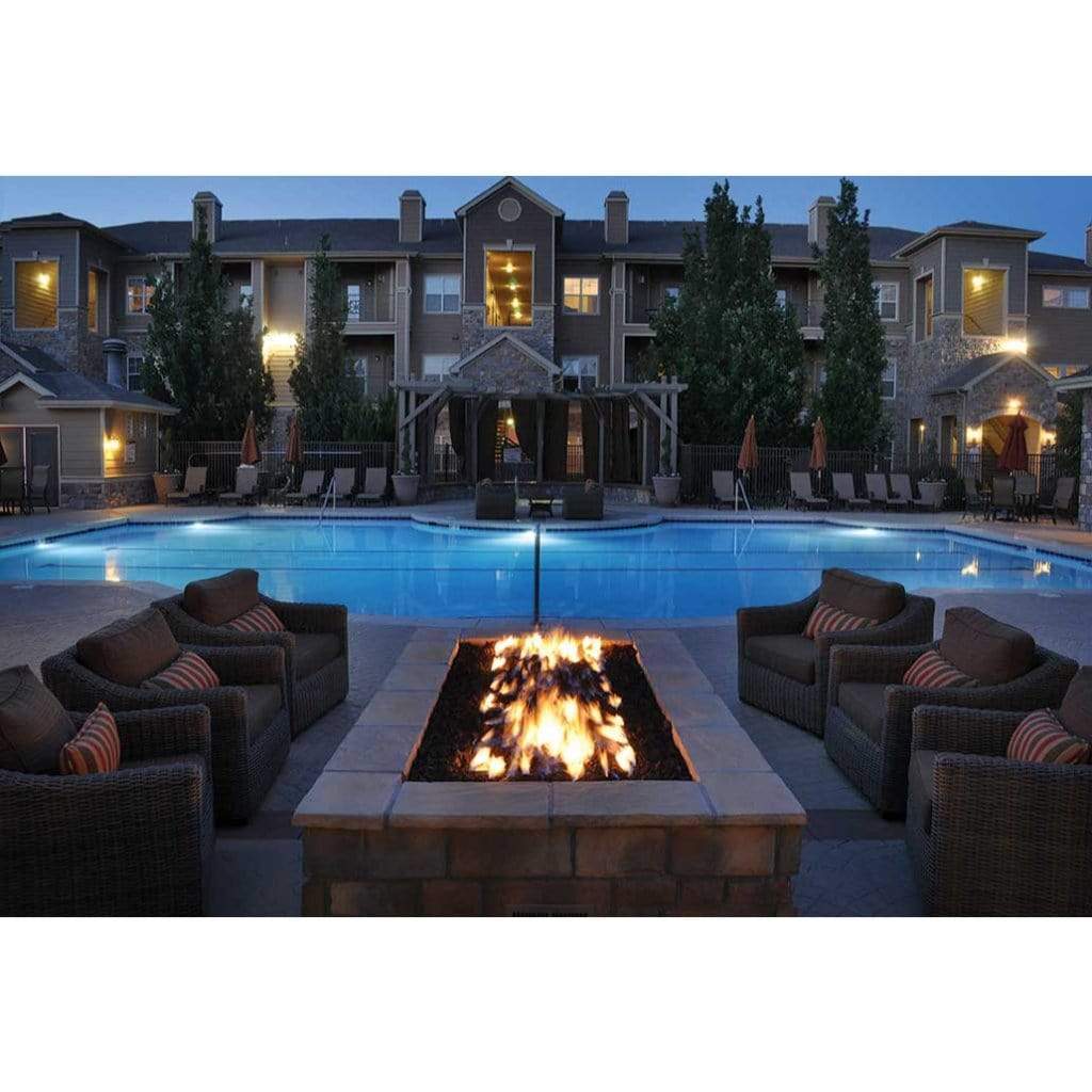 HPC Rectangle Enclosure Trough Burner Match-Lit Ignition Fire Pit 36