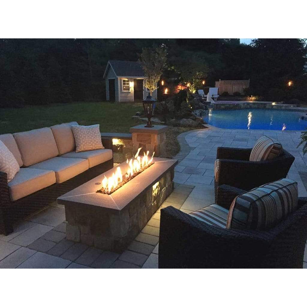 HPC Rectangle Enclosure Trough Burner Match-Lit Ignition Fire Pit 36