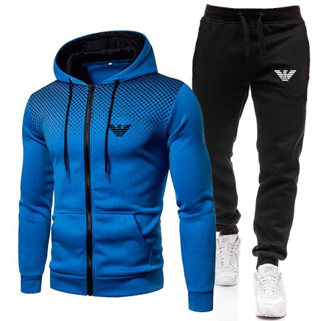 Men's Hoodie Suit Two-Piece Fitness Running Sportswear