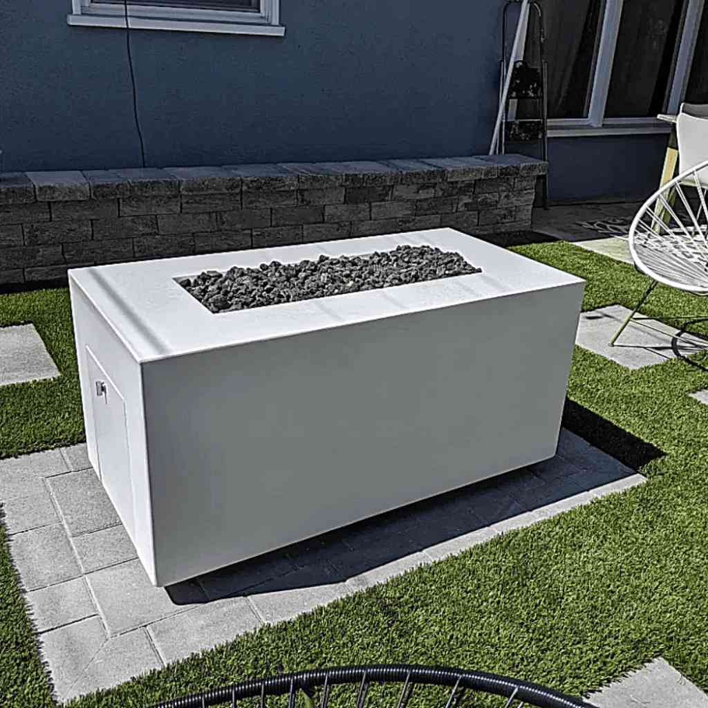 The Outdoor Plus - Pismo GFRC Concrete Rectangle Liquid Propane Fire Pit 48