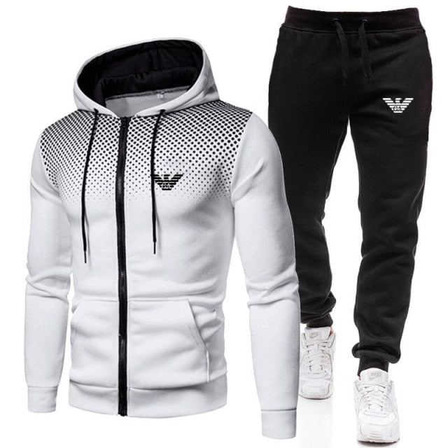 Men's Hoodie Suit Two-Piece Fitness Running Sportswear