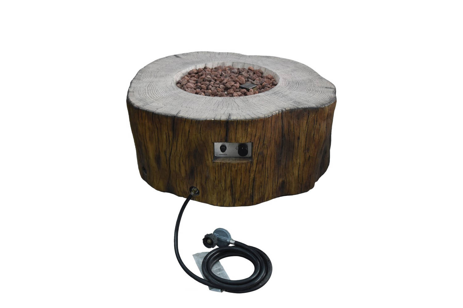 Manchester Natural Wood Concrete Fire Pit Table