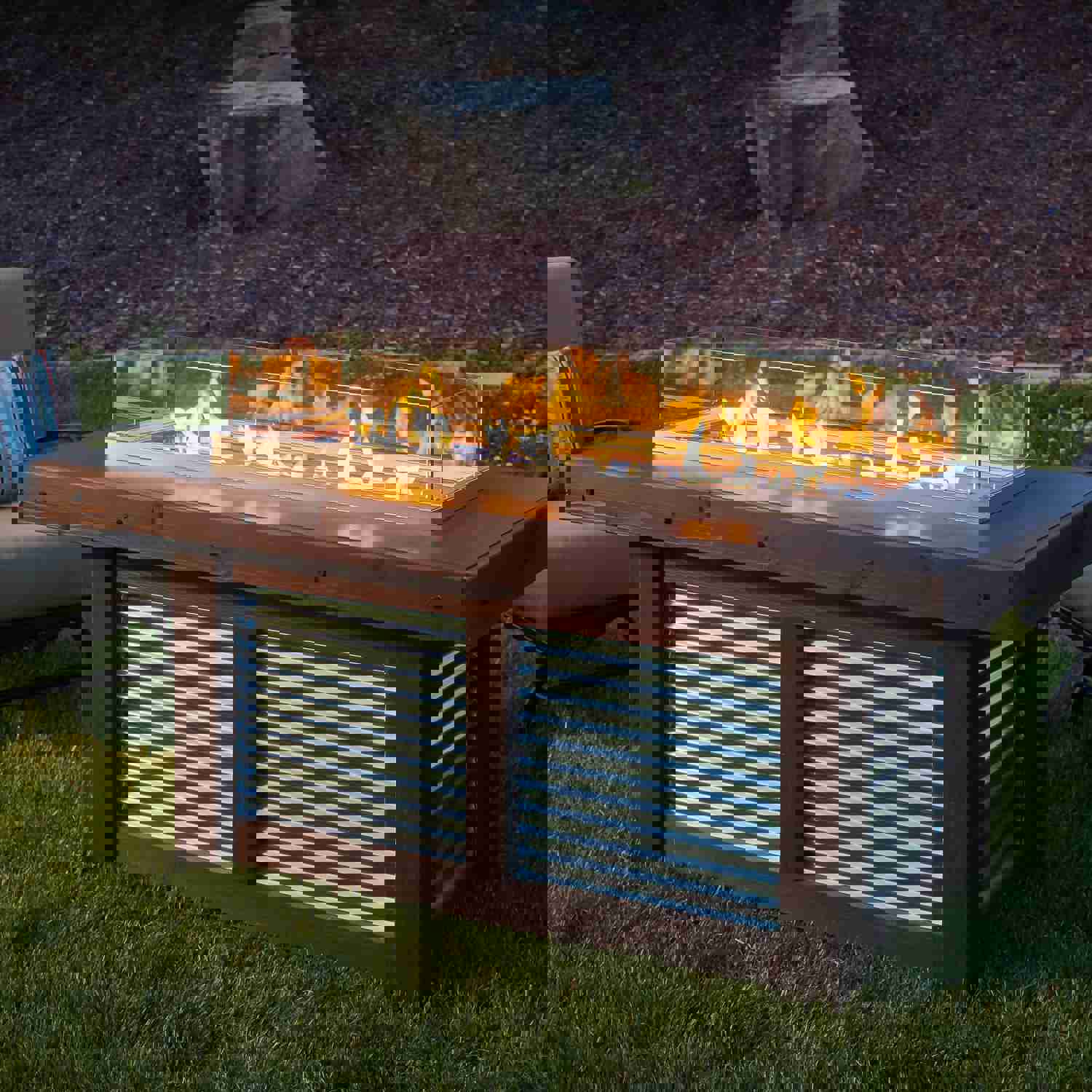 Denali Brew Linear Gas Fire Pit Table