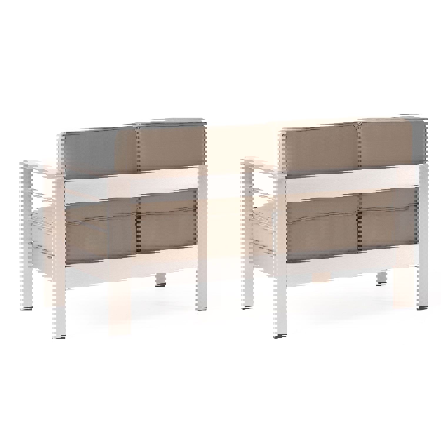 Outdoor Estate Collection with Fire Pit and Tempered Glass Top Dining Table - NH020703