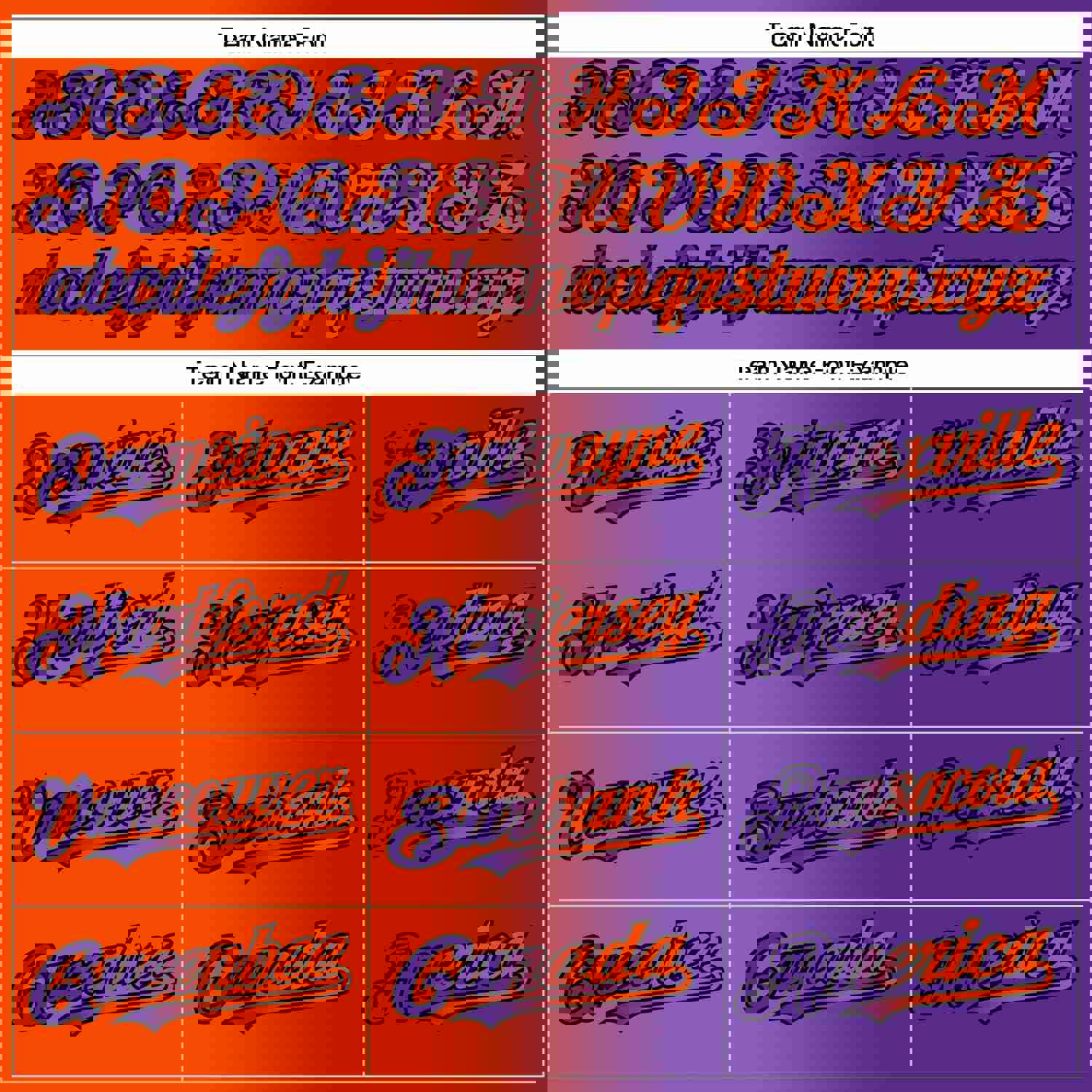 Custom Purple Orange-Black Authentic Gradient Fashion Baseball Jersey