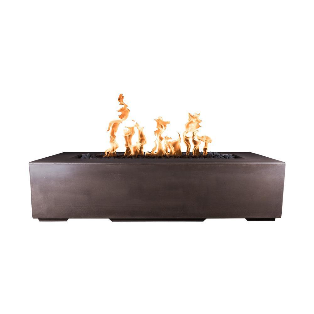 Top Fires Regal 54-Inch Rectangular GFRC Gas Fire Pit with Electronic Ignition